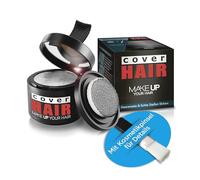 COVER HAIR Polvo de raíz en color gris (4 g) - Polvo para el pelo para una rápida e invisible laminación de la raíz, engrosamiento del cabello y cubrir canas, resistente al viento y al agua