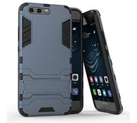 Cover Huawei P10, CHcase Huawei P10 Doppio Strato ibrido Cellulari custodie Assorbimento Scossa Protezione Silicone Custodie con Supporto per Huawei P10 -Black Armatura