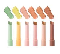 Cover Stick Concealer, Facial Concealer, 6 Colors, Lightweight Formula, Long-Lasting Wear, Natural Finish, Blemish Hiding, For Daily Makeup, Events, Travel, 2.1x14.6x10.6cm