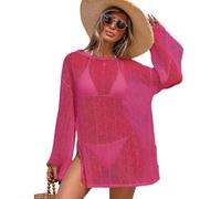 Cover Up Playa Mujer Crochet Swimsuit Bikini Cover-Up Ganchillo Mujer Verano Ladies Beachwear Swim Bathing Suit Cover Ups Señora Bohemia Fiesta Casual Talla Grande Tallas Grandes Playas Suelto