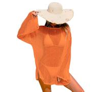 Cover Up Playa Mujer Crochet Swimsuit Bikini Cover-Up Ganchillo Mujer Verano Ladies Beachwear Swim Bathing Suit Cover Ups Señora Bohemia Fiesta Casual Talla Grande Tallas Grandes Playas Suelto