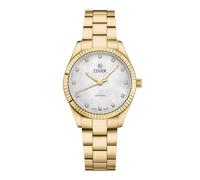 COVER Valentina CO224 Mini reloj de mujer con correa de acero inoxidable y cristal de zafiro 5 ATM, Dorado/Nácar