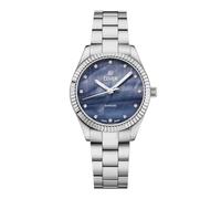 COVER Valentina CO224 Mini reloj de mujer con correa de acero inoxidable y cristal de zafiro 5 ATM, plateado y azul