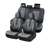 Coverado Cubierta del Asiento del automóvil, Funda de Asiento de Cuero con Soporte Lumbar, Almohadilla Protectora de Asiento Delantero y Trasero, Adecuada para la mayoría de los Camiones SUV Autos