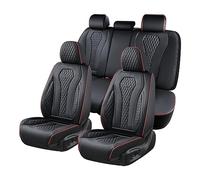 Coverado Cubierta del Asiento del automóvil, Funda de Asiento de Cuero con Soporte Lumbar, Almohadilla Protectora de Asiento Delantero y Trasero, Adecuada para la mayoría de los Camiones SUV