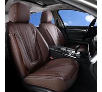 Coverado Fundas de Asiento de Coche, Fundas de Asiento Delantero, 2 Unidades, Fundas de Asiento Impermeables de Piel sintética, Protectores de Asiento de Coche, Fundas de Asiento de Conductor, Fundas