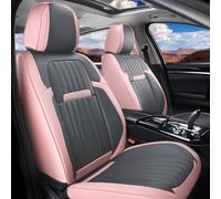 Coverado Fundas de Asiento Delantero de automóvil, Fundas de Asiento para automóvil, Impermeables, Paquete de 2 Cojines de Asiento de automóvil, Protectores de Asiento de Cuero para automóvil, Fundas