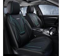 Coverado Fundas de Asiento Delantero de Coche, 2 Piezas de Protector de Asiento de Coche con Soporte Lumbar y reposacabezas extraíble, cojín de Asiento de Cuero Transpirable, Ajuste Universal para