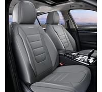 Coverado Fundas de Asiento Delantero, Fundas de Asiento de Coche, Fundas de Asiento Grises para Coche, 2 Cojines de Asiento de Coche de Piel sintética Impermeables, Cojines de Asiento de Lujo, Fundas