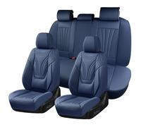 Coverado Juego Completo de Fundas de Asiento de Coche, 5 Piezas de Protector de Asiento de Coche con Soporte Lumbar y reposacabezas extraíble, cojín de Cuero Transpirable para Asiento Delantero y