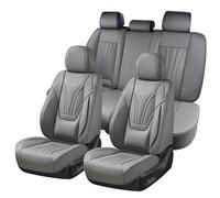 Coverado Juego Completo de Fundas de Asiento de Coche, 5 Piezas de Protector de Asiento de Coche con reposacabezas extraíble, cojín de Asiento Delantero y Trasero de Cuero Transpirable, Ajuste