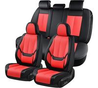 Coverado Juego Completo de Fundas de Asiento de Coche, Fundas de Asiento de Coche, Protector de Asiento de Coche, Impermeable, cojín de Asiento de Coche de napa, Fundas de Asiento Delantero y Trasero