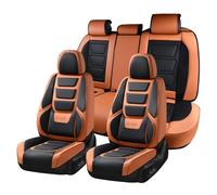 Coverado Juego Completo de Fundas de Asiento de Coche, Fundas de Asiento Delantero y Trasero, Funda de Asiento de Cuero Impermeable, Protector Universal para el Interior del Coche, cojín para la