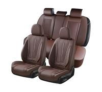 Coverado Juego Completo de Fundas de Asiento de Coche, Fundas de Asiento Delantero y Trasero para automóviles, Fundas de Asiento Impermeables de Piel sintética, Protectores de Asiento de automóvil