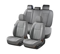 Coverado Juego Completo de Fundas de Asiento de Coche, Fundas de Asiento para automóvil, Protector de Asiento de Coche Impermeable, 5 Piezas de cojín de napa para Asiento de Coche, Fundas de Asiento
