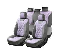 Coverado Juego Completo de Fundas de Asiento de Coche, Fundas de Asiento para automóviles, Fundas de Asiento de Cuero Impermeable, Protectores universales para Interiores de Coche, cojín para la