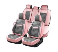 Coverado Juego Completo de Fundas de Asiento de Coche, Protector de Asiento de Coche, Fundas de Asiento de Piel de napa para Coches, Protectores de Asiento Delantero y Trasero, Cojines de Ajuste