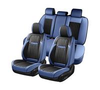 Coverado Juego Completo de Fundas de Asiento de Coche, Protector de Asiento de Coche, Fundas de Asiento de Piel de napa para Coches, Protectores de Asiento Delantero y Trasero, Cojines de Ajuste