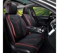 Coverado Juego Completo de Fundas de Asiento de Cuero de napa Impermeables para automóviles, Protectores universales de Asiento de automóvil de 5 Asientos, Cojines de Asiento de automóvil de Primera