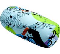 COVERBAGBCN - Cojín Cilíndrico Anti-Estrés Relax | Alivio Cervicales y Lumbares | Relleno de Bolitas Confortables | Tejido Lycra Suave al Tacto | Lavable en Máquina | 35x15 cm (Pentagrama)