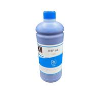 COVERBAGBCN Tinta DTF de transferencia sobre Film PET DTF de 1000 ML Compatible con impresoras y cabezales DTF EPSON Recambio de tinta DTF 1L (CYAN)