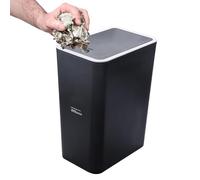Covered Bathroom Trash Can - Bin Slim Basura con Lid, Space-Saving Waste Container For Small Bathrooms | Modern Rubbish Holder, Narrow Design Dustbin Home, Office, Bedroom, Kitchen, Compact