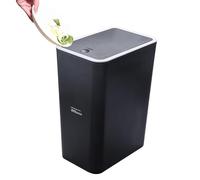 Covered Bathroom Trash Can - Bin Slim Basura con Lid, Space-Saving Waste Container For Small Bathrooms | Modern Rubbish Holder, Narrow Design Dustbin Home, Office, Bedroom, Kitchen, Compact