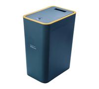 Covered Bathroom Trash Can - Narrow Rubbish Collector, Modern Lidded Waste Keeper, Compact Sanitary Basket Storage Unit Neat Interior Furnishing | For Restroom Bedroom Office Apartment Laundry Room
