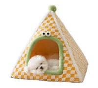 Covered Cat Bed - Enclosed Dog Bed with Roof | Warm Cozy Pet Hut For Autumn Winter | Portable Kitten Puppy House | Soft Indoor Outdoor Travel Nest | Safe Cave Shelter For Small Medium Pets Sleeping L