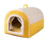 Covered Cat Bed | Washable Soft Warm Cat Cave with Handle | Enclosed Pet Nest House For Small Cats & Kittens | For Indoor Outdoor Home Winter Sleeping