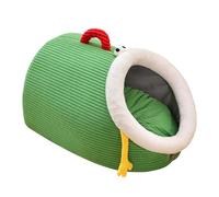 Covered Cat Beds - Cat Dome Bed - Cute Mouth Open Design Easy Maintenance Soft House with Removable Washable Cushion For Sleeping Indoor Outdoor Winter Home Kitten Puppy
