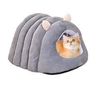 Covered Cat Cave Bed - Winter Warm Indoor Cat House | Comfortable Caterpillar Semi-Enclosed Pet Nest For Kittens Puppies Bunnies Small Animals Living Room Bedroom Play Area Apartment