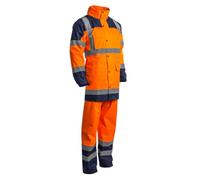 COVERGUARD Ensemble de pluie de travail haute visibilité HYDRA - Orange Fluo L - 46/48 - Vêtement de travail