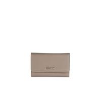 COVERI COLLECTION Cartera de mujer de piel sintética, 9 compartimentos para tarjetas, monedero con cremallera, texto de la marca de metal ART.68-2 Dimensiones: longitud: 14 cm Altura: 12 cm, topo, 14