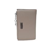 COVERI COLLECTION Cartera de mujer de piel sintética, art. 17-2, tamaño: 15,5 x 10 cm, con cremallera y clip, texto en la marca de metal, Beige Kakhi, 15,5 X 10 Centimetri, Clásico