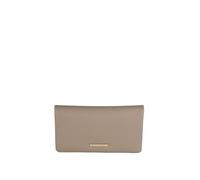 COVERI COLLECTION - Cartera para mujer en piel sintética, 7 compartimentos para tarjetas, monedero con cremallera, marca de metal ART.68-4. Tamaño: 19 cm de largo Altura: 11 cm, Topo, 19 X 11
