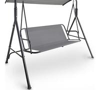 Coverify Funda de asiento oscilante de repuesto, duradera 600D de tela Oxford para silla oscilante de jardín, funda para asiento oscilante al aire libre, 138x48x48 cm, color gris