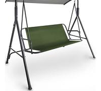 Coverify Funda para asiento de jardín con columpio de tela Oxford 600D, funda para silla de columpio de jardín, funda de asiento oscilante de repuesto para exteriores, 113x47x47 cm, color verde