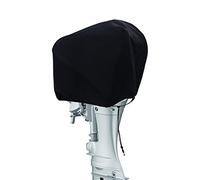Coverify Funda para Motor Fueraborda Impermeable 600D Oxford - Protectora Semicubierta para Motores de Hasta 63 x 35 x 50 cm, Color Negro