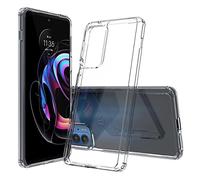 CoverKingz Funda para Motorola Edge 20 Pro - Carcasa resistente a los golpes con protección de cámara - Carcasa híbrida delgada transparente
