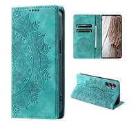 “CoverKingz "Funda para Samsung Galaxy A25 5G Funda con Ranura para Tarjetas Función de Soporte Funda Plegable con Motivo Mandala Verde