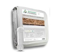 CoverUp! Lona Impermeable Exterior 2 x 3 m Incl. 12 m de Cuerda - Lona de protección con Ojales Resistente al Agua y al Desgaste 120 g/m2 - Blanco