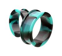 Covet Jewelry Dark Galaxy - Tapón de túnel de silicona flexible de gran tamaño, Silicona, circonia cúbica