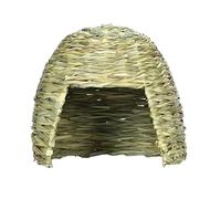 Covia De Casa De Cuinea - Escondite De De Hierba Plegable, Acogedora Cueva para Dormir para Pequeñas Mascotas | Casa De Juegos De Cama De Heno Natural, Refugio Escondido De Conejillo De Indias, S