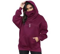 Covisoty Sudaderas con Capucha para Mujeres con Bufanda Suave Suéter Algodón Oversized Casual Hoodie Otoño e Invierno