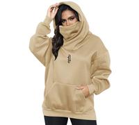 Covisoty Sudaderas con Capucha para Mujeres con Bufanda Suave Suéter Algodón Oversized Casual Hoodie Otoño e Invierno