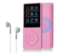 COVVY 8GB Reproductores de música portátiles mp3 de, Soporte para Tarjetas de Memoria SD de hasta 64 GB, Calidad de Sonido sin pérdida, Soporte para música/Video/Radio/grabación(8G,Rosado)
