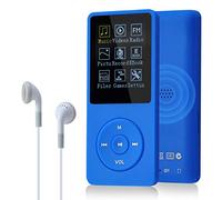 COVVY 8GB Reproductores de música portátiles mp3 de, Soporte para Tarjetas de Memoria SD de hasta 64 GB, Calidad de Sonido sin pérdida, Soporte para música/Video/Radio/grabación(8G,Azul)