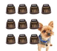 Cow Bells Noise Makers, Goat Bells For Grazing, Metal Cowbell, Loud Anti-Lost Bell, Retro Design of Collars, Pet Camel Sleigh Ornament, 3.5, 3.5, 2.4cm, Silver, Set of 3