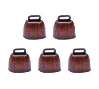 Cow Bells Noise Makers, Goat Bells For Grazing, Metal Cowbell, Loud Anti-Lost Bell, Retro Design of Collars, Pet Camel Sleigh Ornament, 3.5, 3.5, 2.4cm, Silver, Set of 3